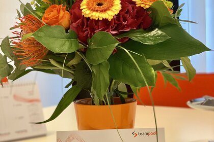 teampool blumenstrauß für pünktlich zahlende kunden